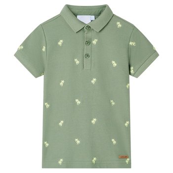 Koszulka dziecięca polo, khaki, 104 - vidaXL