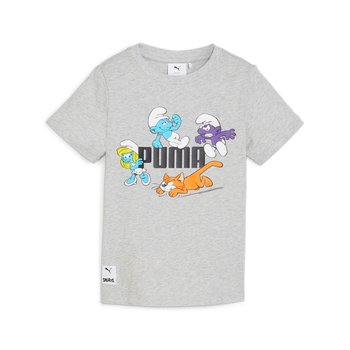 Koszulka dziecięca Puma X THE SMURFS GRAPHICS szara 62298104-152 - Puma