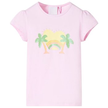 Koszulka dziecięca Rainbow Palm 116 jasnoróżowa - Zakito Europe