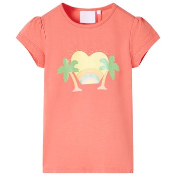 Koszulka dziecięca Tęcza i palmy 92 koralowa - Zakito Europe