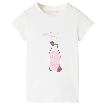 Koszulka dziecięca truskawkowy napój 104 ecru - Inna marka