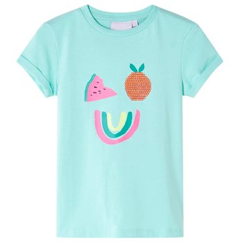 Koszulka dziecięca z arbuzem i jabłkiem, jasnomięt - Zakito Europe