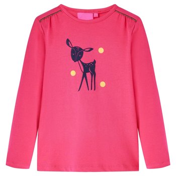 Koszulka dziecięca z jelonkiem 104, różowa, długie - Zakito Europe