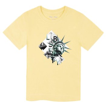Koszulka dziecięca z krótkim rękawem, żółta, statua wolności, Tup Tup - Tup Tup