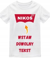 Koszulka dziecięca z nadrukiem dowolnym własnym napisem parodia t-shirt