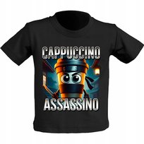 Koszulka Dziecięca Z Nadrukiem Kawa Cappuccino Assassino Brainrot Mem 7-8 Inna marka
