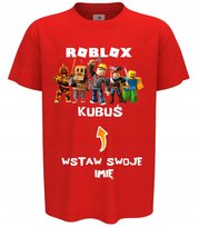 Koszulka dziecięca z postaciami z gry ROBLOX dla gracza Wpisz Swoje Imię