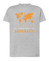 Koszulka Dzień Nauczyciela Geografia Mapa Prezent Szara L