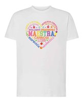 Koszulka Dzień Nauczyciela Hiszpański Maestra Prezent Biały L