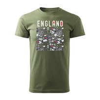 Koszulka England Londyn dla anglisty nauczyciela angielskiego męska khaki REGULAR-L Inna marka