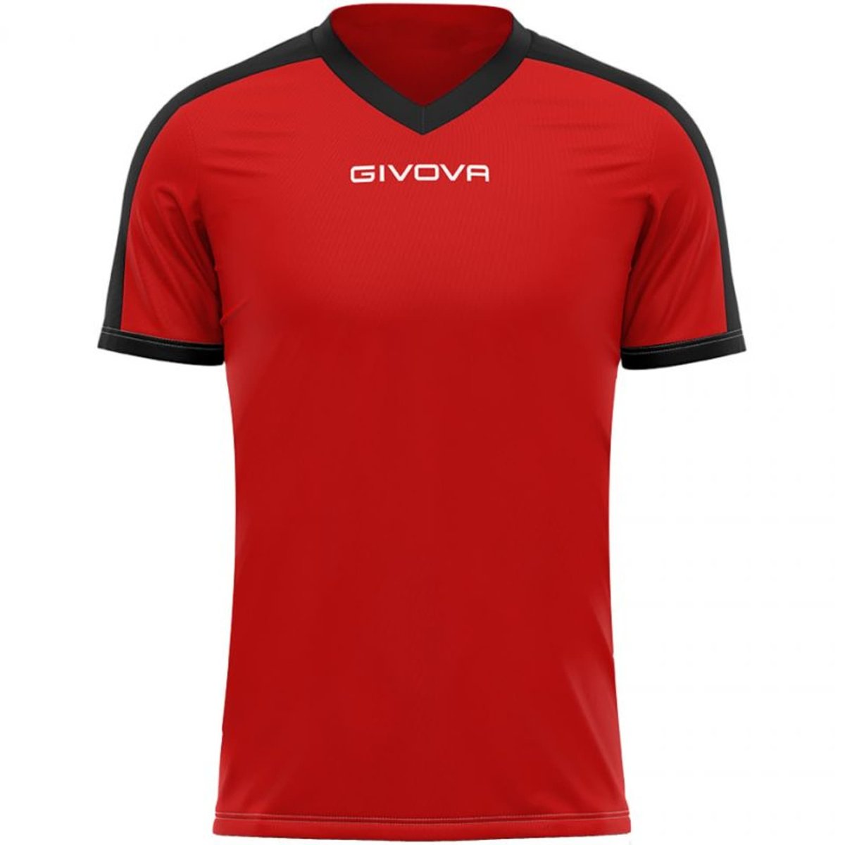Givova Koszulka Givova Revolution Interlock M MAC04 (kolor Czarny. Czerwony, rozmiar L)