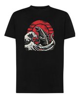 Koszulka Godzilla Japonia Kaju Morze Czarna M