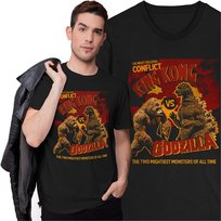 Koszulka Godzilla vs King Kong Potwór Japonia Monsterverse Kaiju Plakat