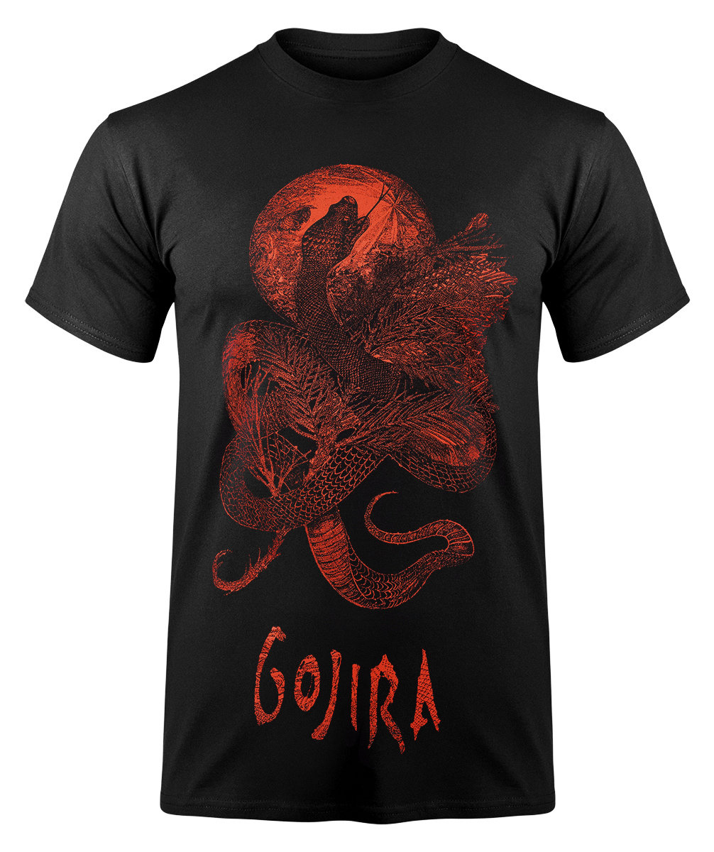Maglietta Ufficiale Gojira Serpent Moon - Colore Nero, Taglia S, 100% Cotone, Design Del Logo, Unisex
