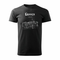Koszulka Grecja z Grecją Corfu Korfu z Grecji męska czarna REGULAR-L