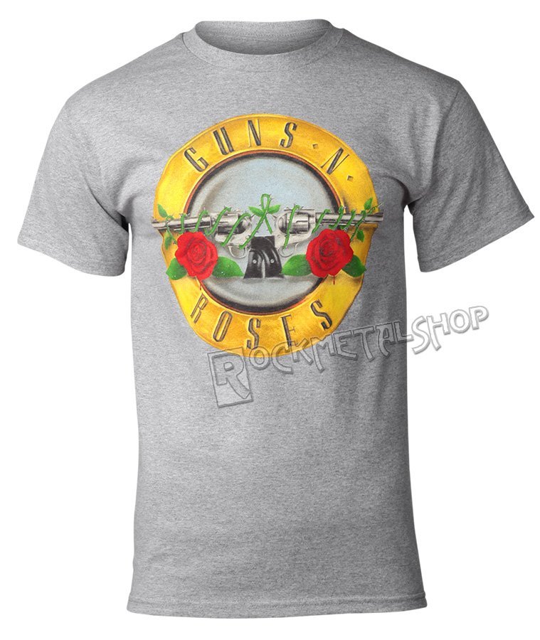 Camiseta Guns And Roses Hombre Camiseta Premium Oficial Stamp Guns N Roses Bullet Logo | Frete Grátis Camiseta Guns N Roses