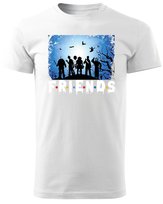 Koszulka Halloween Horrorowi Przyjaciele Parodia Friends Biały M