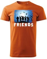 Koszulka Halloween Horrorowi Przyjaciele Parodia Friends Pomarańczowy XL