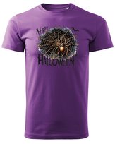 Koszulka Halloween Pająk Horror Groza Super Prezent Fioletowy XL