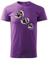 Koszulka Halloween Straszne Czaszki Super Prezent Fioletowy M