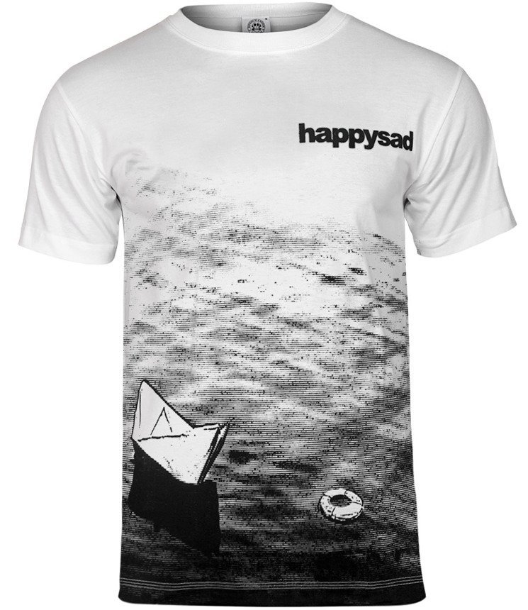 koszulka HAPPYSAD TAKA WODĄ BYĆ białaXL Moda Sklep