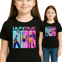 KOSZULKA Huntrix Hunters K-POP Demon ANIME Jakość Premium 140 3524 CZARNA