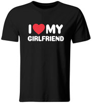 Koszulka I Love My Girlfriend. Prezent na Dzień Chłopaka, czarna, roz. M