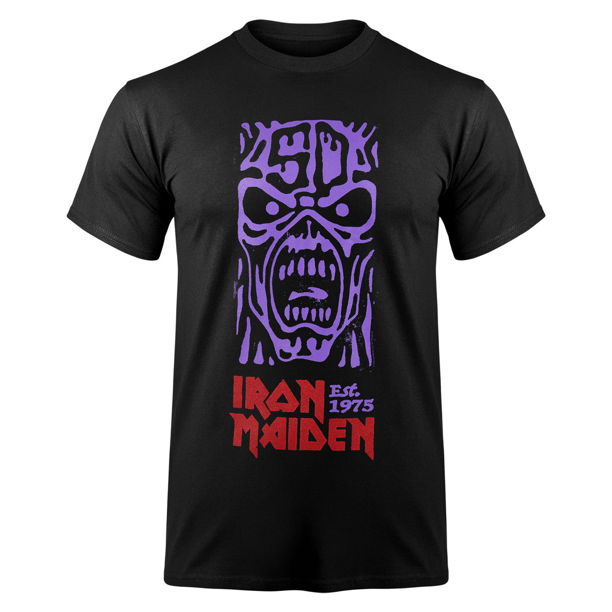 Iron Maiden Est 1975 Life After Death Stamp T-Shirt - Offizielles Bandshirt In Navy