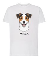 Koszulka Jack Russell Terrier Personalizowana Pupil Pies Biały XL