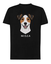 Koszulka Jack Russell Terrier Personalizowana Pupil Pies Czarny M