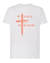 Koszulka Jezus Krzyż Wiara ponad Strach Katolicka Prezent Biały M