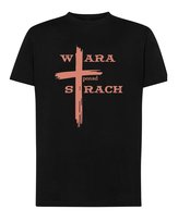 Koszulka Jezus Krzyż Wiara ponad Strach Katolicka Prezent Czarny M
