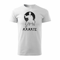 Koszulka karate kyokushin z karateką karateka męska biała REGULAR-S