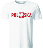 Koszulka Kibica Reprezentacji Polski, Godło, Polska, Biała, roz. L GiTees