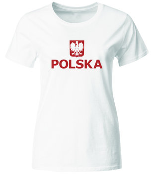 Koszulka Kibica Reprezentacji Polski. Koszulka Damska Dla Kibica, Biała, Roz. XL - GiTees
