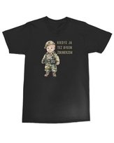 Koszulka Kiedyś ja też byłem żołnierzem z Dzieckiem w Mundurze Czarna M