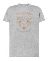 Koszulka Koło Gospodyń Wiejskich Personalizowana Kwiaty Szara XL