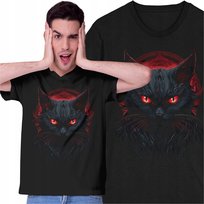 Koszulka Kot Kotek Cat Demon Mrok Płomień Egzorcyzmy Pentagram Inna marka