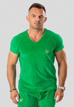 Koszulka krótka reglan welur, zielony M - TRES AMIGOS