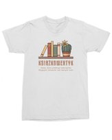 Koszulka KSIĄŻKOWERTYK dla introwertyka mola książkowego Biała L