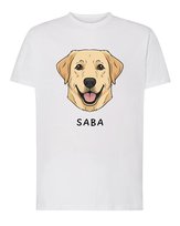 Koszulka Labrador Personalizowana Pupil Pies Prezent Biały L