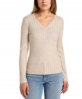 Koszulka Lee LS V NECK TEE 112355821 Oatmeal M