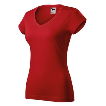 Koszulka Malfini Fit V-neck W (kolor Czerwony, rozmiar 2XL) - MALFINI