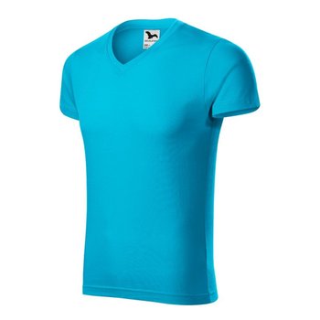 Koszulka Malfini Slim Fit V-neck M MLI-146 (kolor Niebieski, rozmiar L) - MALFINI