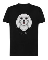 Koszulka Maltańczyk Personalizowana Pupil Pies Prezent Czarny M