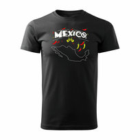 Koszulka meksykańska na prezent Meksyk Mexico pamiątka z Meksyku męska czarna REGULAR-L