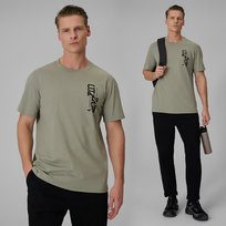 Koszulka Męska 4F Sportowa Bawełniana T-Shirt Regular Khaki 4FWSS26TTSHM2665 L 4F