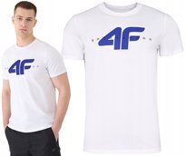 Koszulka Męska 4F T-Shirt 3015 Podkoszulek Bluzka Sportowa Na Co Dzień Biały XXL 4F