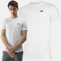 Koszulka Męska 4F T-Shirt Podkoszulek Bluzka Sportowa Na Co Dzień 1887 Biały XXL 4F