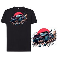 Koszulka męska 4x4 off road auto terenowe tshirt czarna L DEYORA
